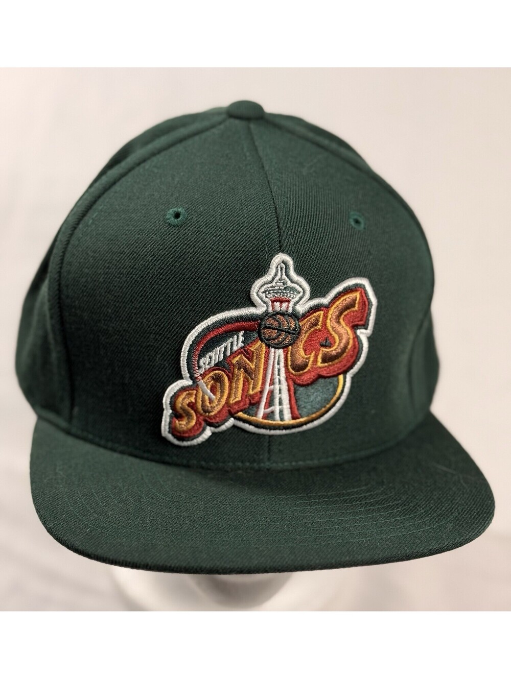 NBA Seattle SuperSonics Mitchell & Ness Green Fitted Hat Size SnapBack